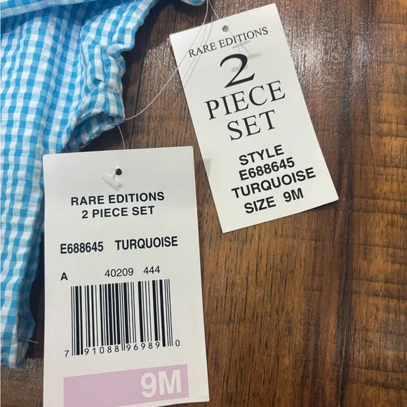 NWT Rare Editions Easter Bunny Polka Dot Baby Girl Set, 9 Months - Picture 9 of 10